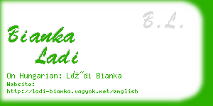 bianka ladi business card